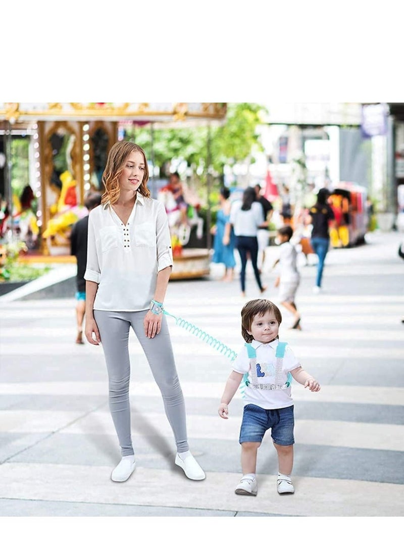 SYOSI مقود مضاد للضياع للأطفال الصغار مع وصلة معصم لحزام الظهر لسلامة الأطفال، مقود معصم يحافظ على عداءك قريبًا وآمنًا في الأحداث العامة، موصلات معدنية تدور 360 درجة - Image 1