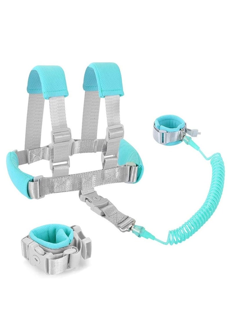 SYOSI مقود مضاد للضياع للأطفال الصغار مع وصلة معصم لحزام الظهر لسلامة الأطفال، مقود معصم يحافظ على عداءك قريبًا وآمنًا في الأحداث العامة، موصلات معدنية تدور 360 درجة - Image 3