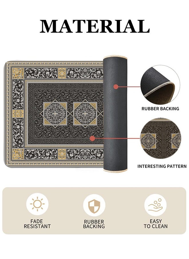 Generic 2 PCS Kitchen Floor Mats Rugs Set, Cushion Floor Carpet, Waterproof, Oil Resistant and Anti-Fatigue PU Standing Mat for Kitchen, Floor, Office, Sink, Laundry 45*75CM+45*120CM  - Image 2