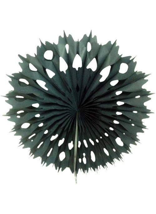 Funcart Funcart 16 Snowflake Paper Fan Black 