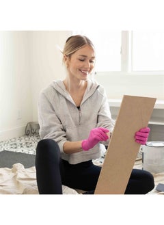 framar Pink Gloves Disposable Latex Free – Pink Nitrile Gloves Medium, Latex Free Gloves Medium, Plastic Gloves Disposable, Guantes de Nitrilo, Cleaning Gloves Medium, Non Latex Gloves  - Image 4