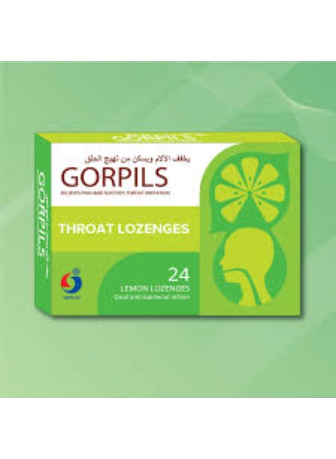 GORPILS THROAT LOZENGES LEMON 24'S