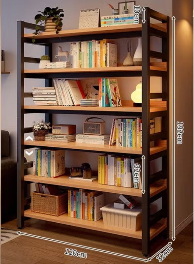 زي سي إم - هابي رف كتب عصري متعدد الوظائف مكون من 6 طبقات بتصميم مثبت على الحائط وواقف على الأرض 120 سم - Image 2