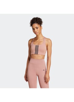 Adidas Power Impact Medium Support 3 Stripe Bra  - Image 1