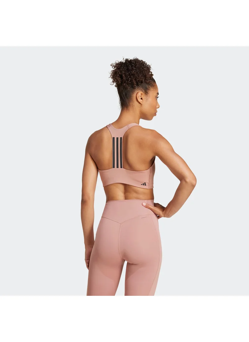 Adidas Power Impact Medium Support 3 Stripe Bra