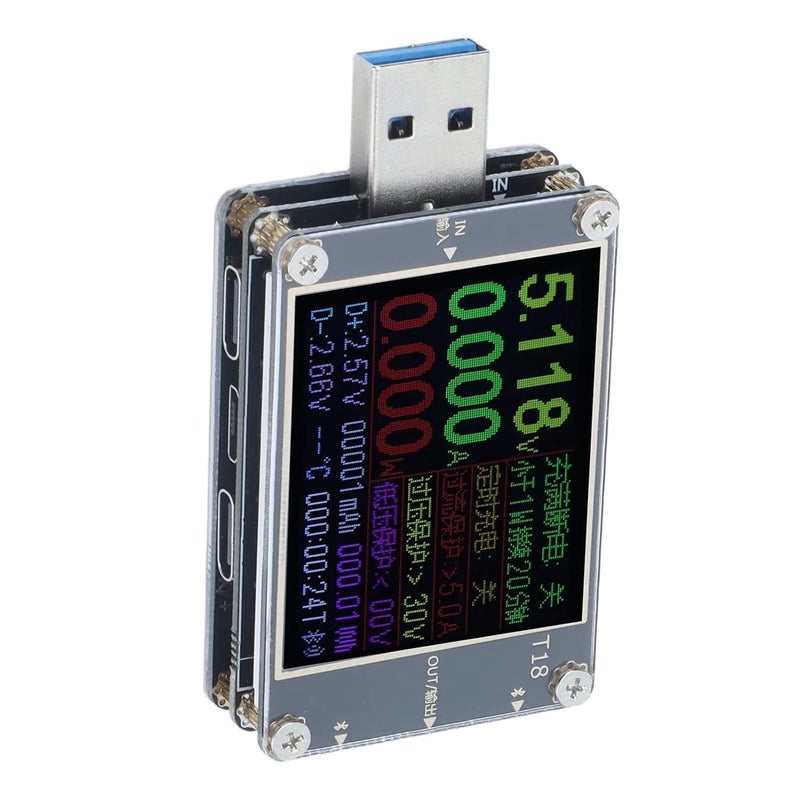 USB Power Meter Voltage Current Monitor PD Battery Capacity Tester With Intelligent Safety Protection - Image 5