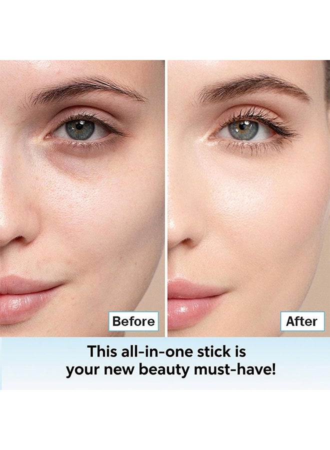 zephoco Color Changing Foundation Stick, V - Color-Changing Foundation Stick With Concealer, Medium To Full Coverage Cream Stick Hydrating Makeup, Dual-Ended With Soft Brush For Flawless Look, Portable & Travel-Friendly (Ivory White) - Image 4