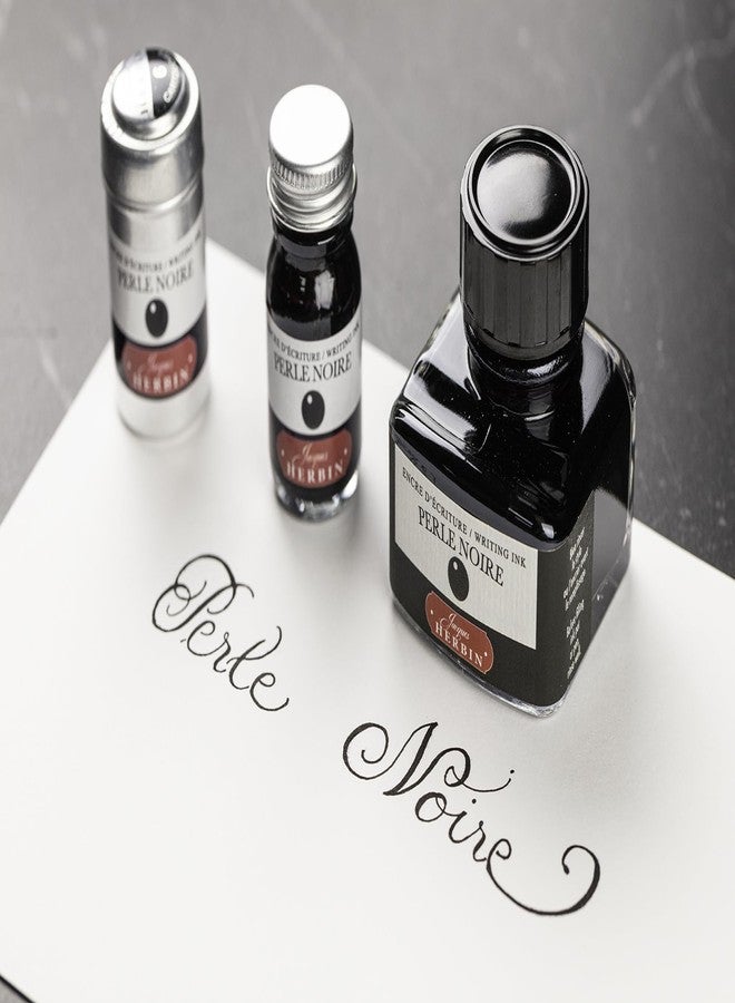 Jacques Herbin Herbin Fountain Pen Ink - 1 tin of 6 cartridges - Perle Noire - Image 4