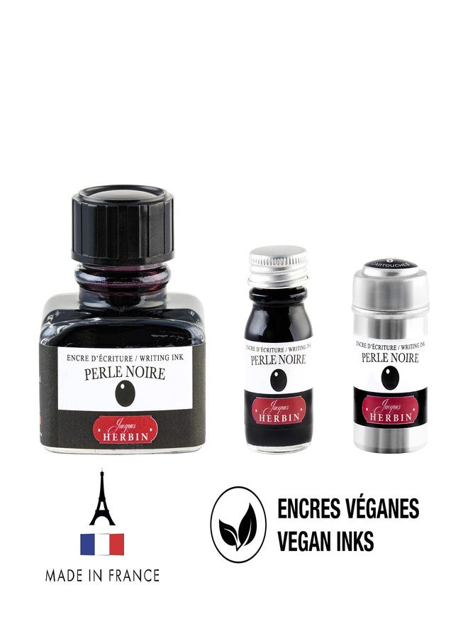 Jacques Herbin Herbin Fountain Pen Ink - 1 tin of 6 cartridges - Perle Noire - Image 5