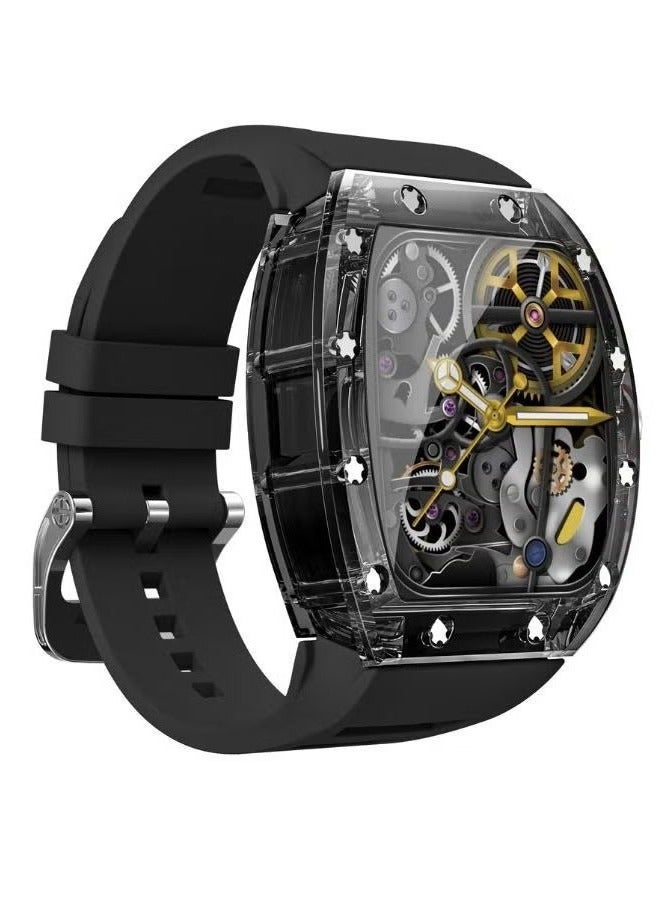 ACLIX YD5 Waterproof Pure White Sports Smart Watch For Men`s, Crystal Shell Appearance, Richard Style, Multi Languages, Sports Record, Offline Payment And NFC Card Access Function - Image 1