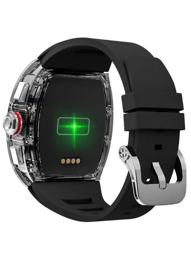 ACLIX YD5 Waterproof Pure White Sports Smart Watch For Men`s, Crystal Shell Appearance, Richard Style, Multi Languages, Sports Record, Offline Payment And NFC Card Access Function - Image 2