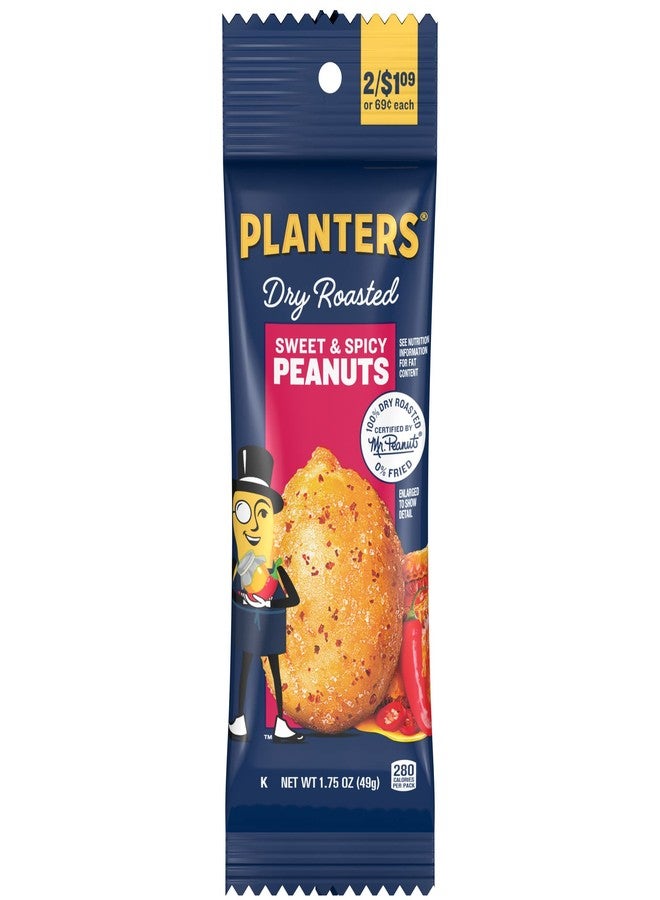 PLANTERS Sweet and Spicy Peanuts, Dry Roasted Peanuts, Spicy Nuts, Nuts Individual Packs, Party Snacks, Snack Nuts, Snacks On the Go, Kosher, 1.75oz (18 Pack) - Image 2