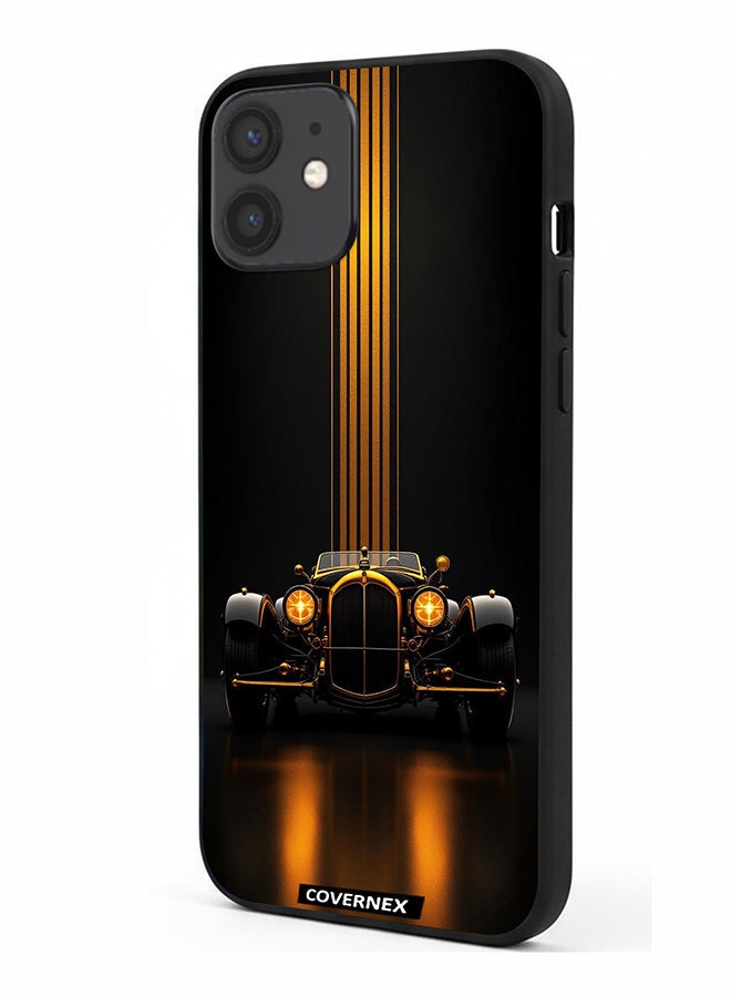 Covernex Apple iPhone 12 Protective Case Cover Printed Featuring Vintage Elegance Classic Luxury Car - Image 1
