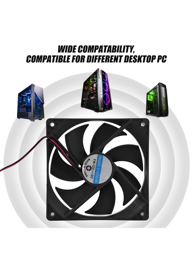 2PCS 120mm High Airflow Low Noise PC Computer Case Cooling Fan (Large 4P Interface) - Image 2