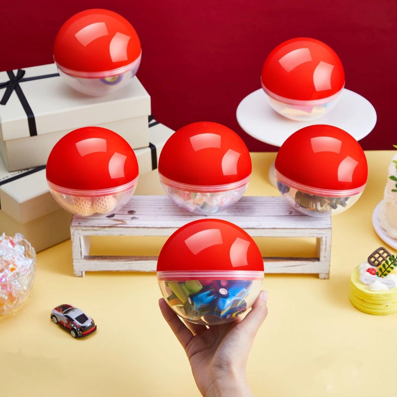 Arrowbash 16 Pcs 4 Inch Cartoon Ball Animation Empty Round Capsule Vending Machine Capsules with Clear Top Adult Birthday Gifts Stuffers DIY Craft Supplies Cartoon Multi-item Party Favors (4 Inch) - Image 5