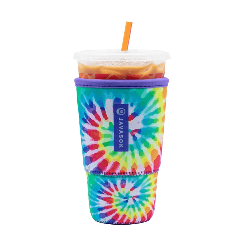Sok It Java Sok Iced Coffee & Cold Soda Insulated Neoprene Cup Sleeve (Rainbow Tie Dye  XXLarge: 44-48oz) - Image 1