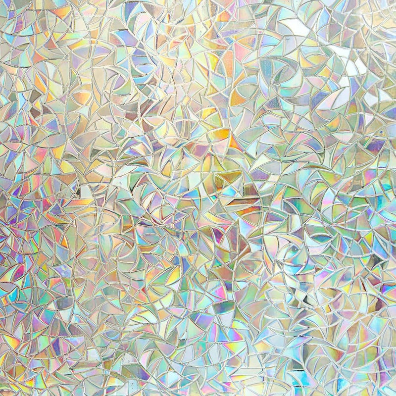 3D Rainbow Window Film Privacy Decorative Window Sticker for Glass NonAdhesive Static Window Clings Removable Vinyl Window film Rainbow Effect Anti UV for Home 899x200cm
