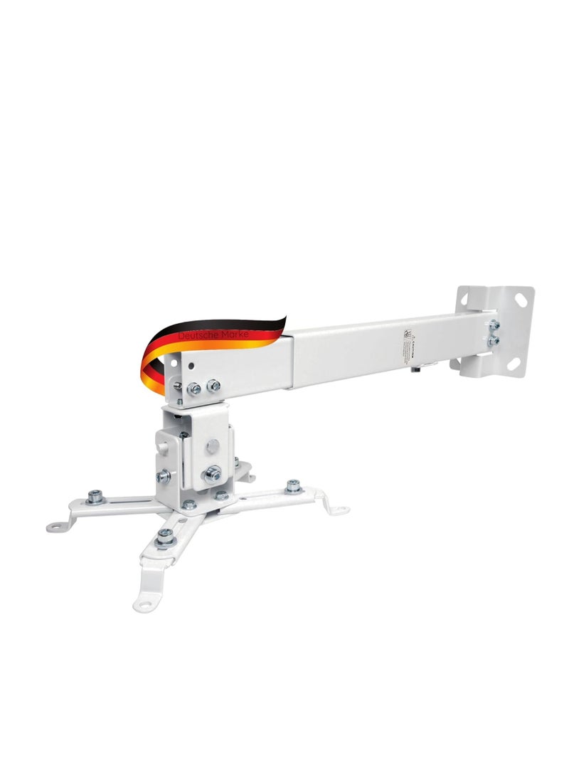 Swigger 9468 Projector Wall Mount Bracket, Max Rotatable Universal Bracket, 20 Kg, White