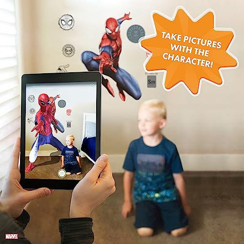 Wall Palz Marvel Spider-Man Peel and Stick Wall Decals - 30" Spider-Man Wall Decor with 3D Augmented Reality Interaction Marvel Decals for Wall - Image 5