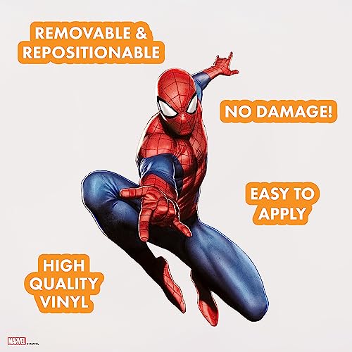 Wall Palz Marvel Spider-Man Peel and Stick Wall Decals - 30" Spider-Man Wall Decor with 3D Augmented Reality Interaction Marvel Decals for Wall - Image 2