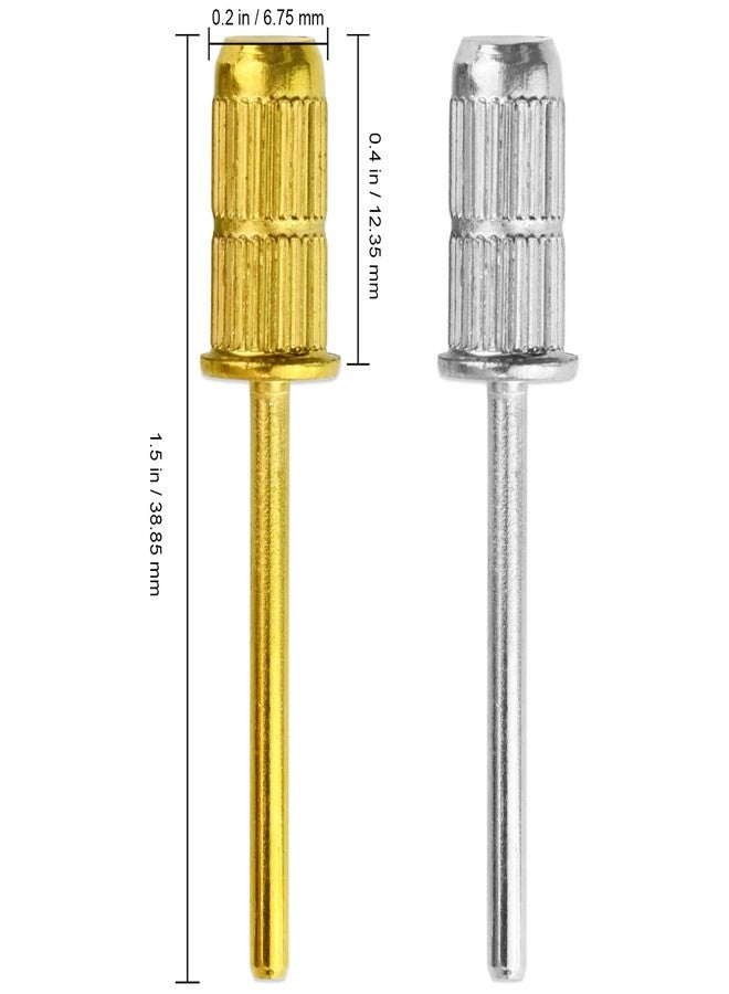 Pana 5pcs - PANA 3/32” Standard Mandrel E-File Nail Drill Bits for Sanding Band and Manicure, Acrylics, and Gel Nails (Color: Gold) - Image 3