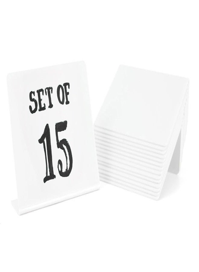 Toros.Store Set of 15 Mini Whiteboard, Small Dry Erase Food Signs 3 x 4 inches - Desktop Signs for Party Buffet, Food Display Card, Tabletop Chalkboards for Kitchen, Standing Menu Black Boards for Wedding - Image 1