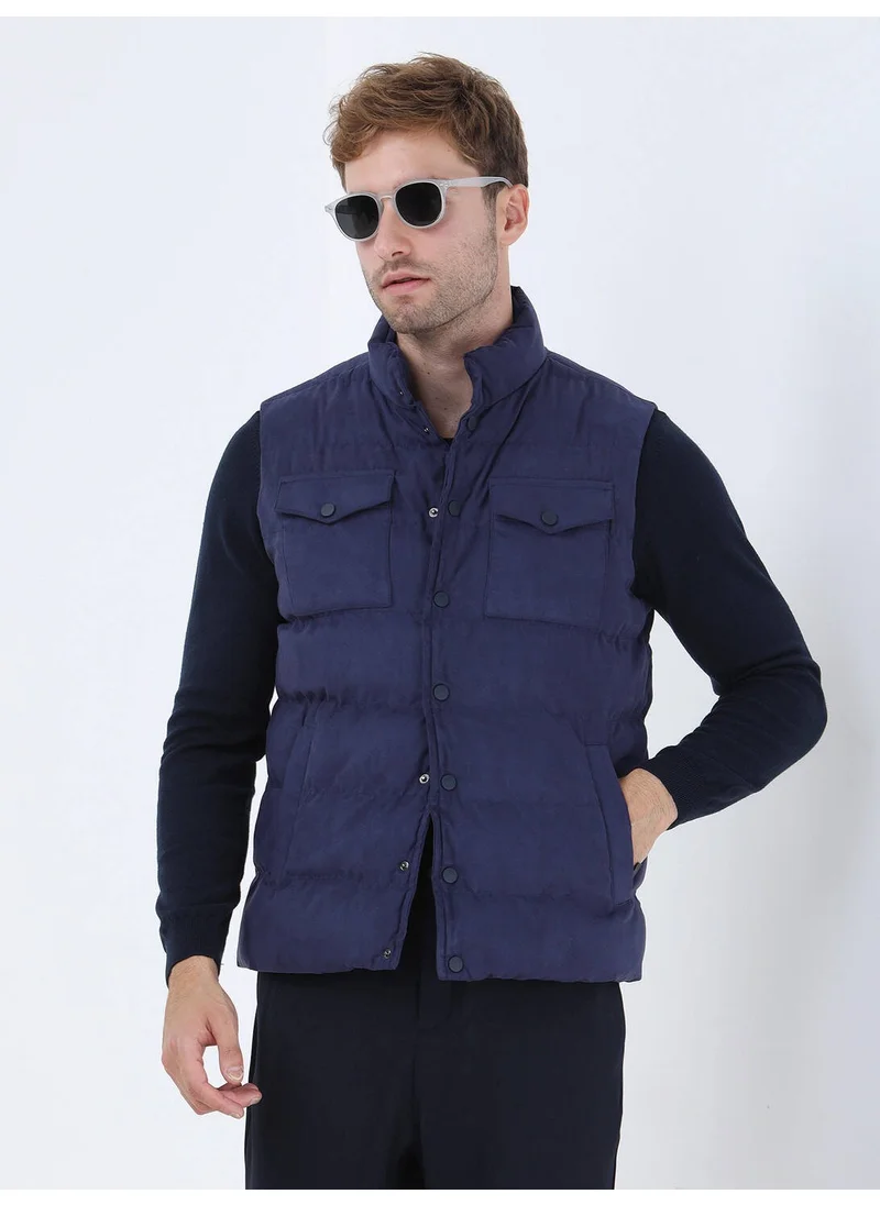 Kip Light Navy Blue Woven Sports Vest