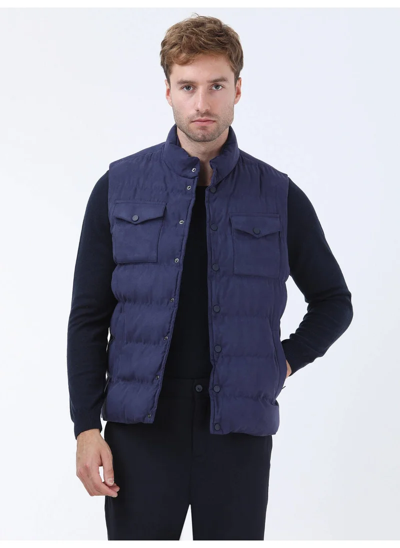 Kip Light Navy Blue Woven Sports Vest