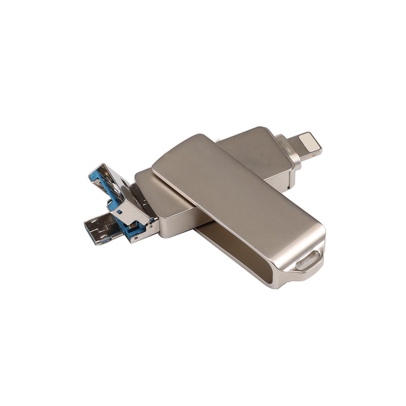 16GB/32GB/64GB/128GB Memory 3 in 1 Lightning/Micro USB/USB 2.0 Pen Drive For iPhone/iPad C6244-16-L Silver - Image 4