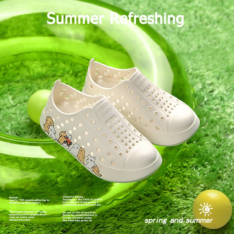 Children'S Hole Shoes Boys And Girls Large Hole Thick Bottom Cartoon Beach Shoes Outdoor Sandals - Image 1