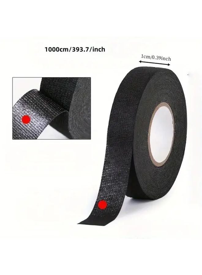 4 لفات شريط كابلات مقاوم للحرارة 3937 بوصة قماش لاصق متين لإدارة الأسلاك - Image 3