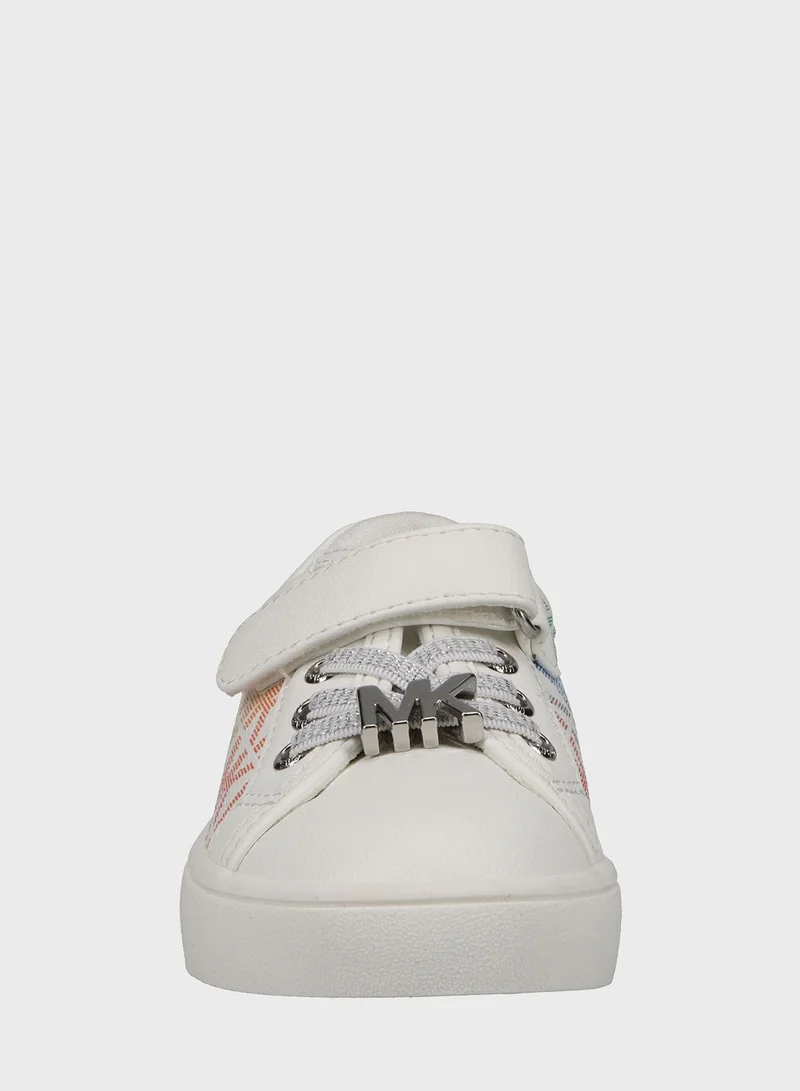 Michael Kors Kids Jem Monogram Ps Low Top Lace Up Sneakers