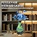 YunSheCSBS 3D Puzzles Vase for Adults Crafts for Adults 160 Pieces Plastic DIY Unique Flower Vase with LED Light House Warming Gift Birthday Gifts for Flower Arrangements and Home Decor Night Light - Image 4