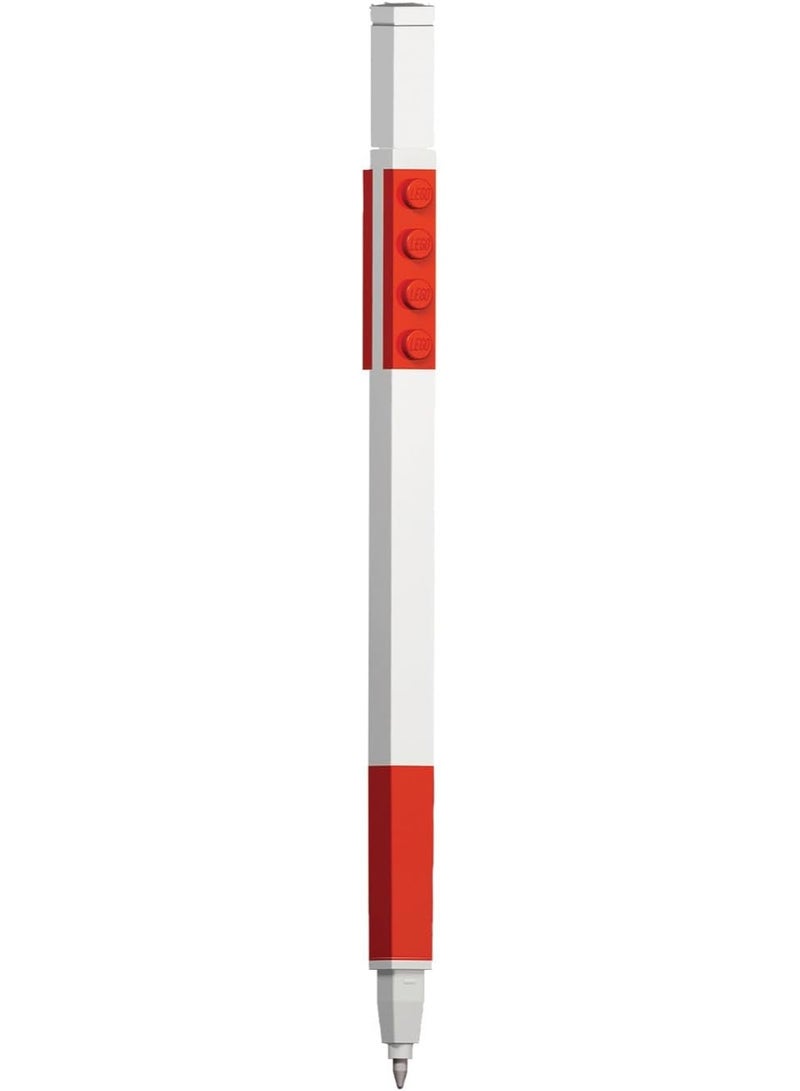 LEGO IQ Retractable Gel Pen with Red Minifigure – Red Medium Point (0.7mm), Buildable Toy Pen for Kids & Adults- IQ-53704 - Image 5