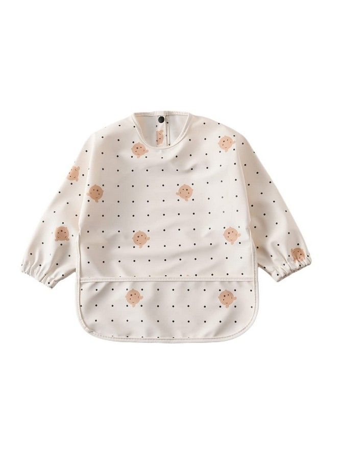 GZMM Waterproof Baby Bibs Infant Toddler Long Sleeve Feeding Bib With Food Catcher Easy Clean & Washable - Image 2