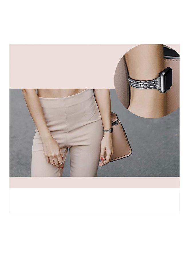 NIBEMINENT Ethnic Replacement Watchband for Apple Watch Series 1/2/3/4/5/6/7/SE 38/40/41mm Rose Gold - Image 5