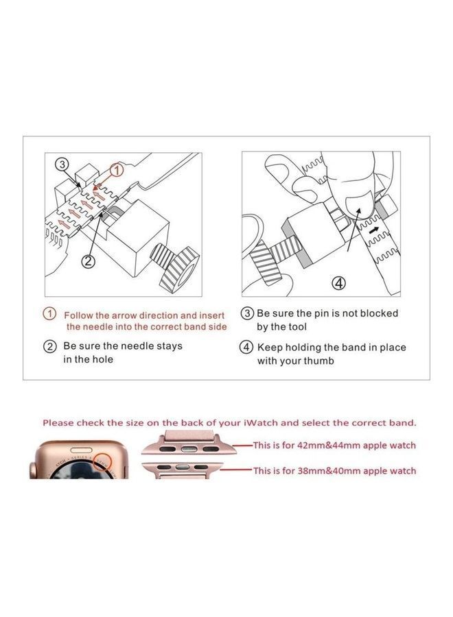 NIBEMINENT Ethnic Replacement Watchband for Apple Watch Series 1/2/3/4/5/6/7/SE 38/40/41mm Rose Gold - Image 4