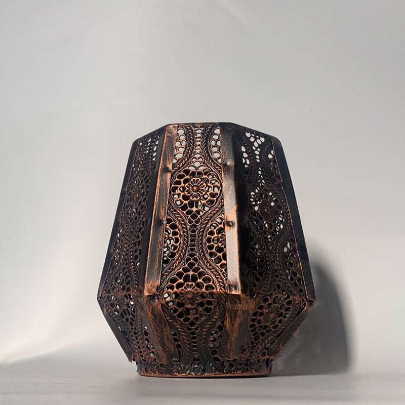 1Pc Morocco Style Hollow Out Candlestick Retro Iron candleholder Household Decor - Image 5