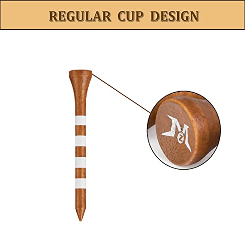MAZEL Natural Wood/Bamboo Golf Tees 2 3/4 Inch & 3 1/4 Inch,Pack 50 or 120 Pack,Reduce Friction & Side Spin,More Durable and Stable Golf Tees (120 Pack (30*1-1/2" +30*2-1/8"+30*2-3/4+30*3-1/4),Brown) - Image 5