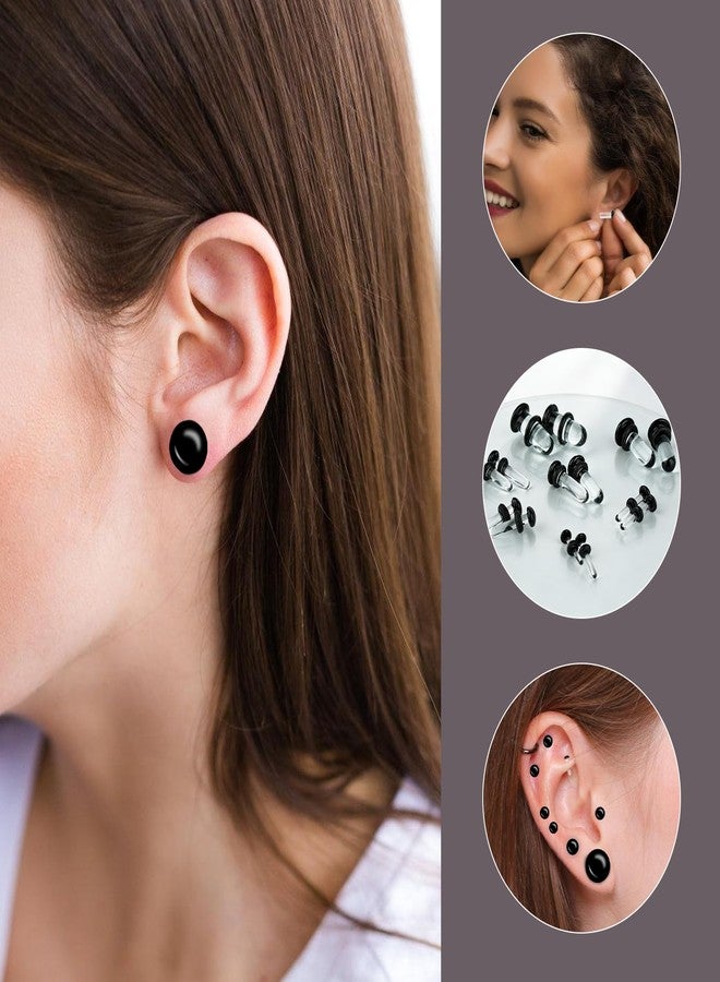 TRESSON Glass Ear Stretching Kit 7Pairs/14Pcs Comfy Pain-free Full Size Ear Gauges with O-Rings Single Glass Stretching Kits Ear Expander Body Piercing Jewelry for Women Men - Image 4