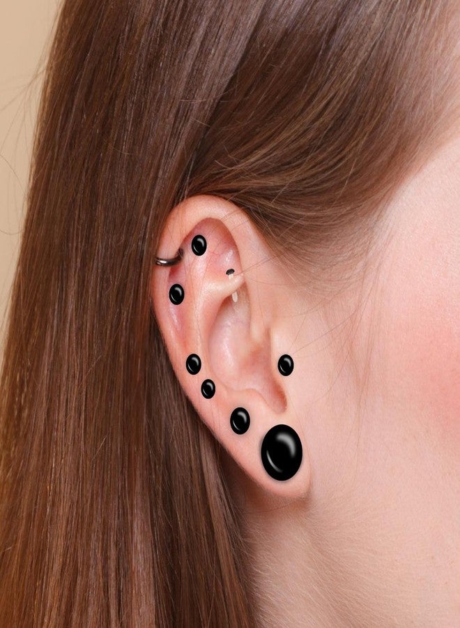 TRESSON Glass Ear Stretching Kit 7Pairs/14Pcs Comfy Pain-free Full Size Ear Gauges with O-Rings Single Glass Stretching Kits Ear Expander Body Piercing Jewelry for Women Men - Image 5