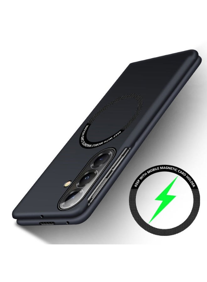 عام غطاء سامسونج جالكسي Z فولد 7 المغناطيسي بدون إطار متوافق مع ماج سيف بتصميم معدني عاري وغطاء رفيع مقاوم للصدمات - Image 1