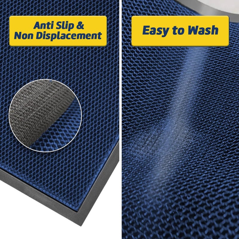 Muddy MatÂ® Mesh Quick-Dry Door Mat â€“ Heavy-Duty, Dirt Trapper for Outdoor & Indoor Use, Ideal for Entrance, Mudrooms, Patios, and Garages, Low-Profile, Non-Slip, Washable â€“ Blue 23"x35"x0.4" - Image 3