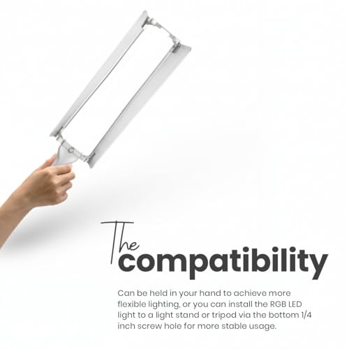DIGITEK® (DSL-25W RGB) Stick Light Portable Handheld RGB LED Light Wand with Barn Door & Remote Control, Color Temp 2700-12000K + RGB, 39 Special Lighting Effects & Carry Bag - Image 4