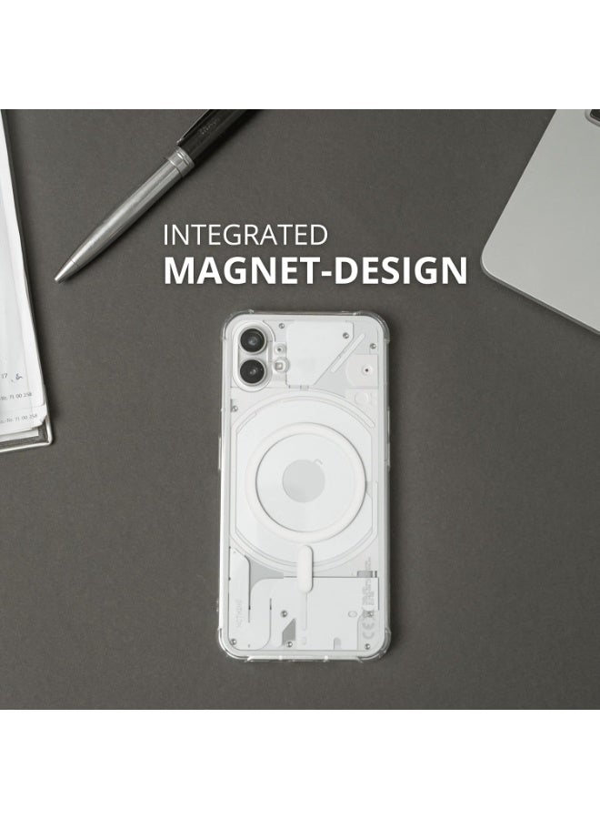 MUNTAQI حافظة ماغسيف الشفافة لهاتف ناثينغ (2) – غطاء واقي رقيق شفاف مضاد للصدمات مع حلقة مغناطيسية قوية، تصميم شفاف مقاوم للاصفرار، متوافق مع الشحن اللاسلكي - Image 2