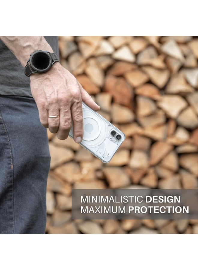 MUNTAQI حافظة ماغسيف الشفافة لهاتف ناثينغ (2) – غطاء واقي رقيق شفاف مضاد للصدمات مع حلقة مغناطيسية قوية، تصميم شفاف مقاوم للاصفرار، متوافق مع الشحن اللاسلكي - Image 3