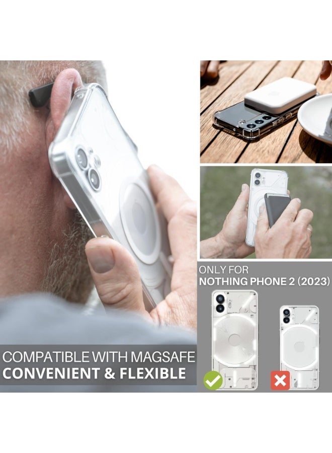 MUNTAQI حافظة ماغسيف الشفافة لهاتف ناثينغ (2) – غطاء واقي رقيق شفاف مضاد للصدمات مع حلقة مغناطيسية قوية، تصميم شفاف مقاوم للاصفرار، متوافق مع الشحن اللاسلكي - Image 4
