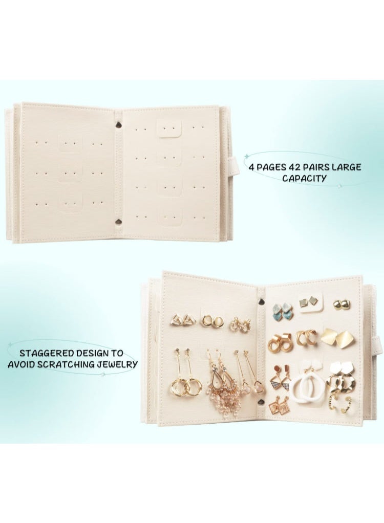 Earring Organizer Book Design Travel Jewelry Storage Case Holder - 42 Pairs - Image 5