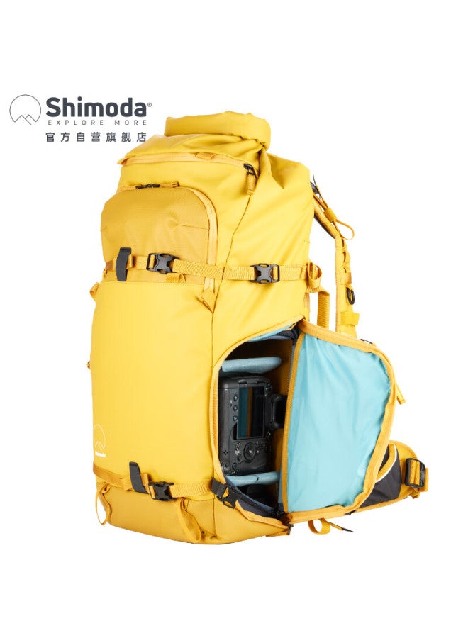 Shimoda Photography Bag, American Tenmu Ta Professional Outdoor Camera Bag, Double Shoulder Multifunctional Hiking Cycling Yidong X50v2 Medium-sized Dslr Inner Liner Set, Bright Yellow, 520-141
