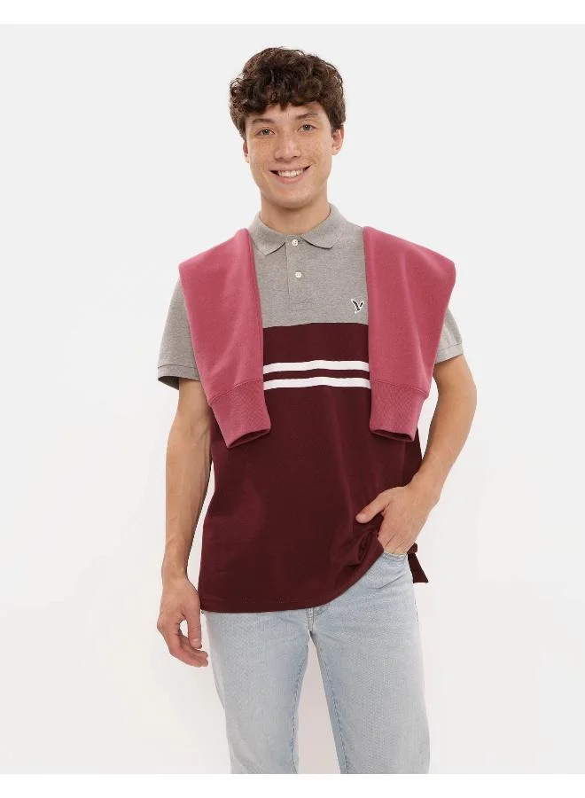 American Eagle Striped Polo